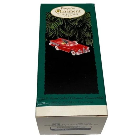 Vintage 1958 Ford Edsel Citation Convertible 1997 Hallmark Keepsake Ornament NIB - Picture 1 of 12